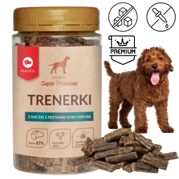 PRZYSMAKI DLA PSA MACED TRENERKI Z KACZKI Z PESTKAMI DYNI I MELISĄ 150G