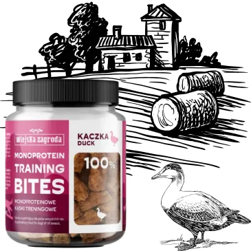 Przysmak dla psa Kaczka smaczki treningowe monoprotein 150g Wiejska Zagroda