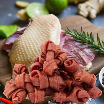 PRZYSMAKI DLA PSA KOŚĆ WIĄZANA Z KACZKI 6 CM 500G HILTON KNOTTED DUCK BONE