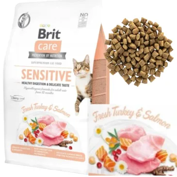 Sucha karma dla kota 400g indyk łosoś BRIT Care Cat Sensitive Turkey Salmon