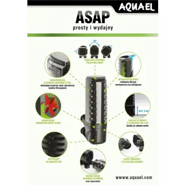 Aquael Filtr Wewnętrzny Asap 500 Nowość 50-150L
