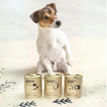 Mokra karma dla psa Deer Dog JELEŃ + MIĘTA puszka 800 G PREMIUM 93% MIĘSA